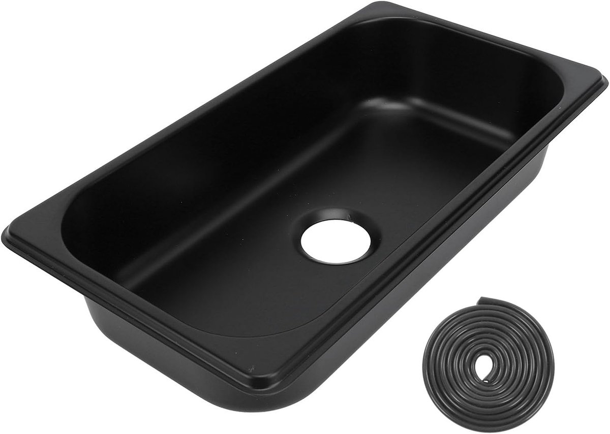 Onderbouw Bar Sink 325x176mm - 304 RVS - Zwart Gespoten - Ruimtebesparend en Duurzaam - ShopVlot