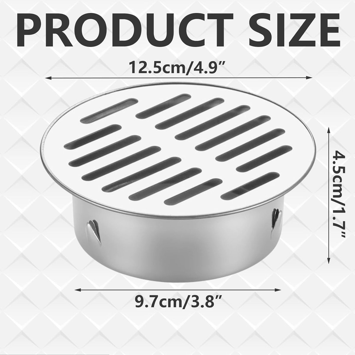Vloerafvoer rond 110mm - RVS - Anti-verstopping - Geschikt voor badkamer en balkon - ShopVlot