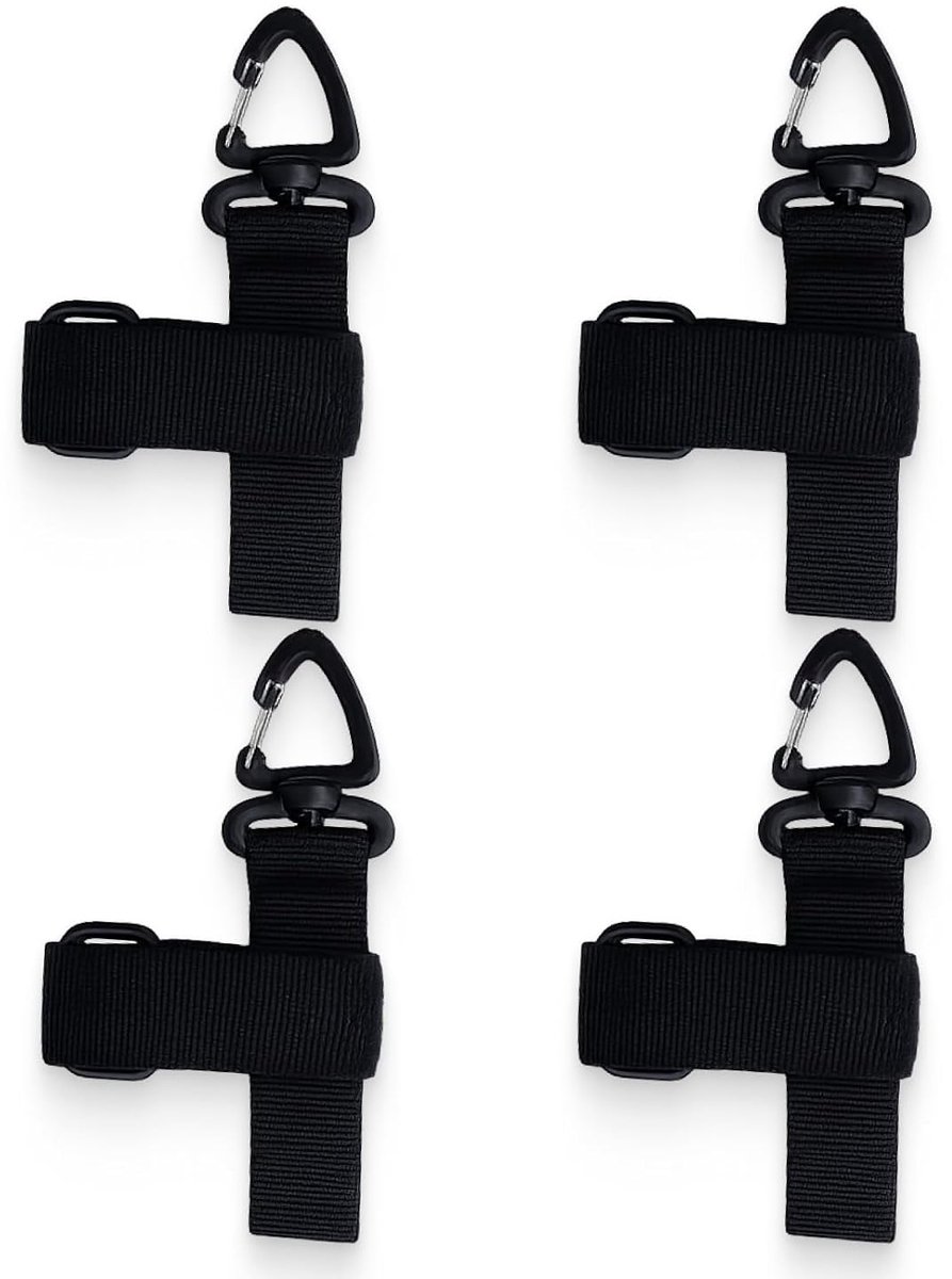 Pack of 4 glove holders with adjustable attachment, robust belt clip, multifunctional clips for safe transport of - ShopVlot