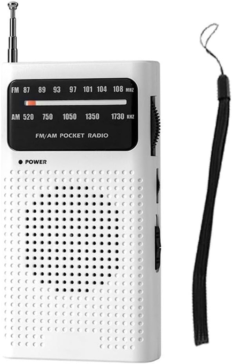 Small Portable Full Band Radio Mini AM FM Pocket Radio for Accompany, Analog, - ShopVlot