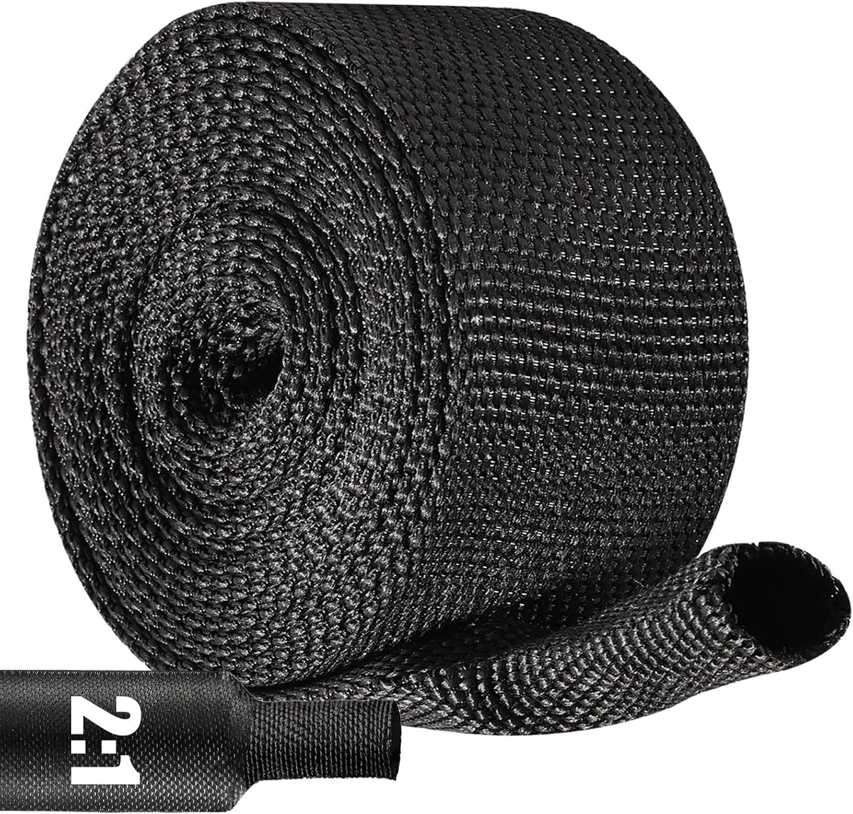 3 m x 12 mm krimpkous gevlochten, 2:1 PET gevlochten slang, beschermslang, kabelbescherming, kabelommanteling voor - ShopVlot
