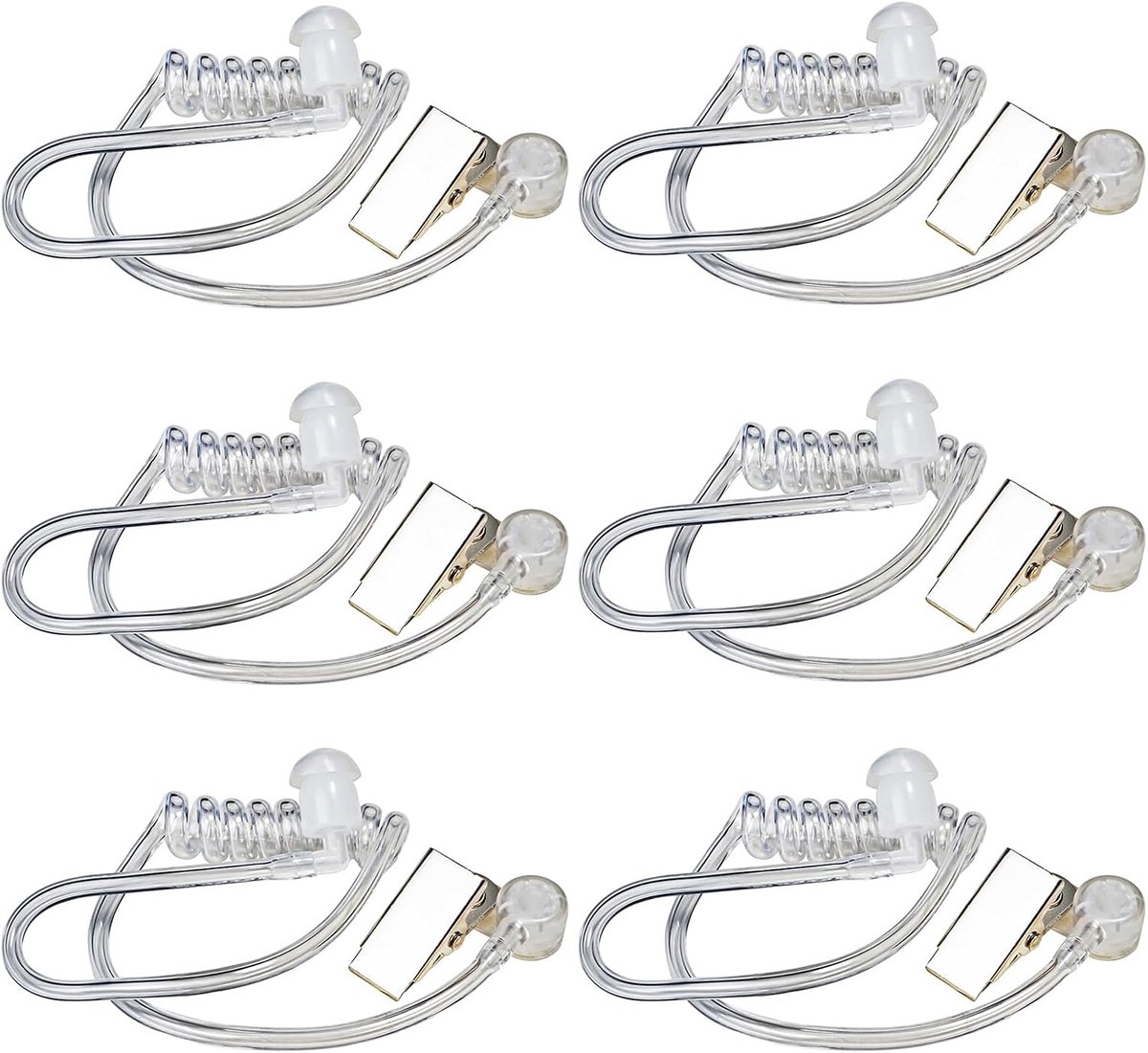 HYS Security Headset with Sound Tube, Acoustic Spare Hose for Audio Headphones for Two-Way Radio, Secret Costume - ShopVlot