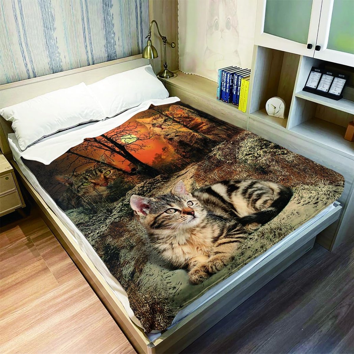 Dikke deken warmte gezellige flanellen fleece sofa deken deksel deken hoge kwaliteit deken super zacht schattig kat - ShopVlot