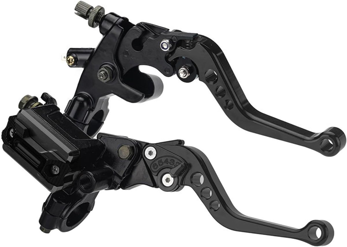 Clutch Lever Set Motorcycle Brake Lever 7/8 Inch Universal, Brake Clutch Master Cylinder Reservoir Lever Handle Clutch - ShopVlot