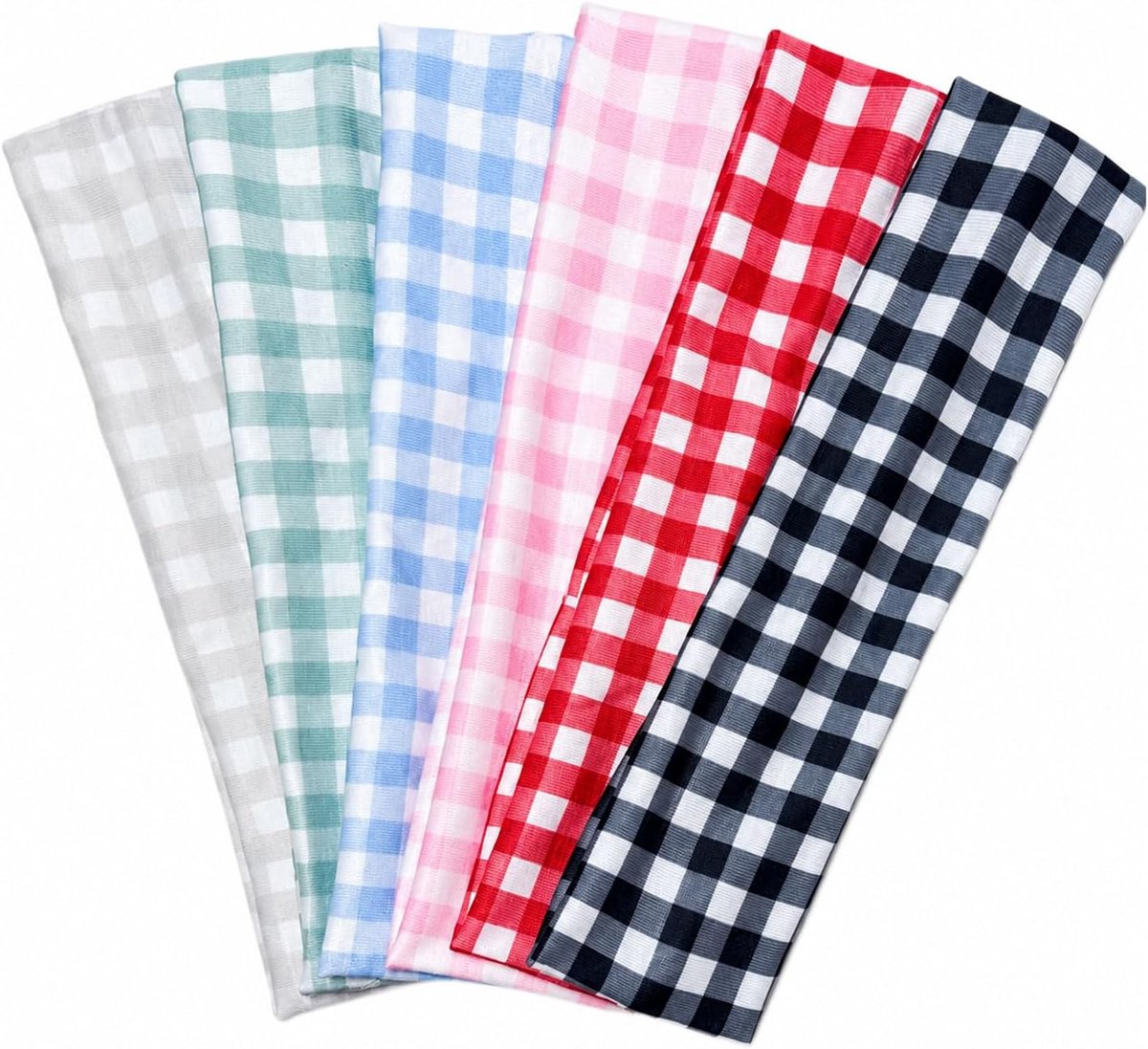 6er Set Plaid Haarband Damen Trendige Stirnbänder für Frauen - ShopVlot