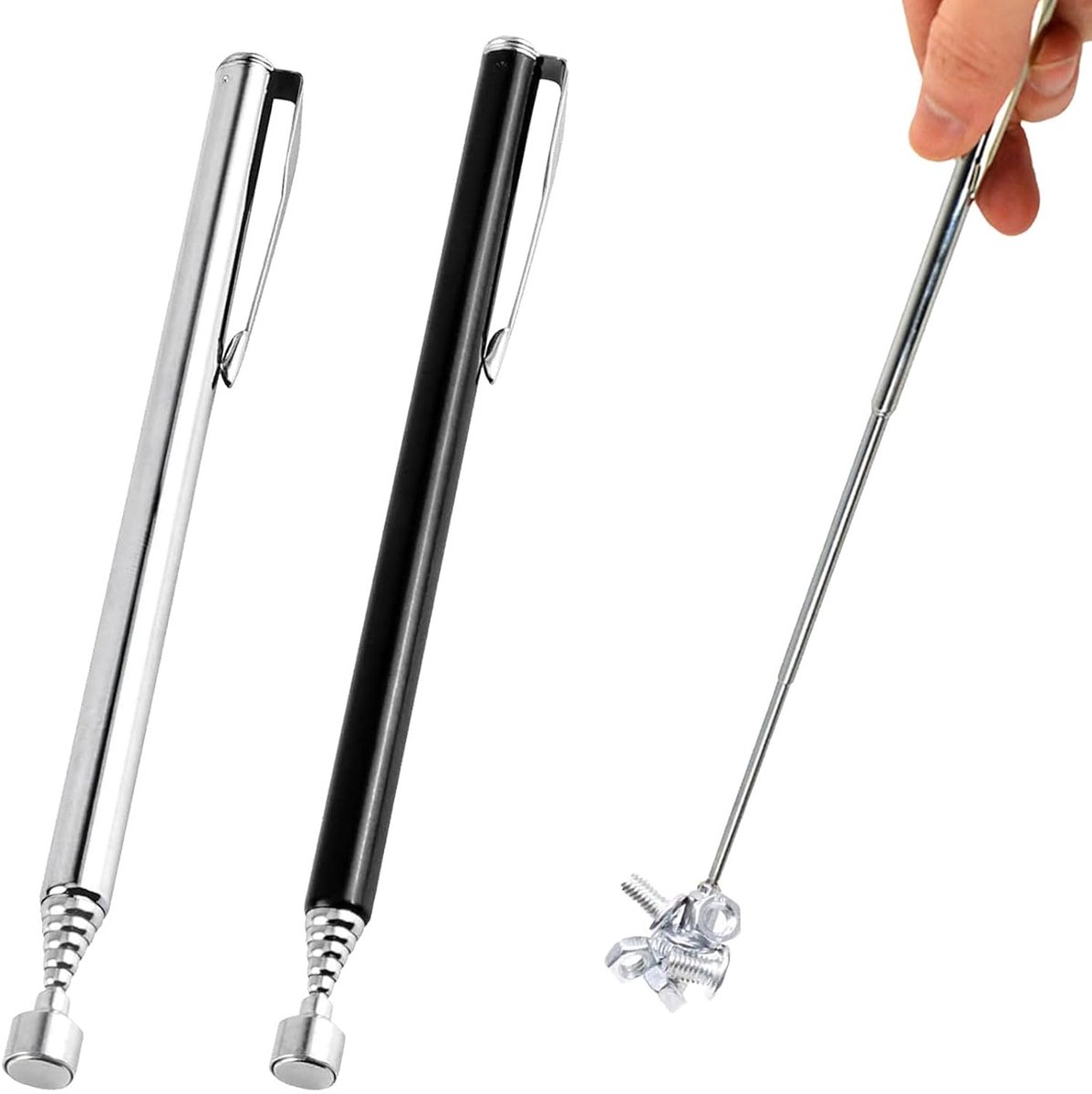 2 Pcs Bar Magnets, Magnetic Telescopic Rod, Telescopic Magnet, Telescopic Magnet, Bar Magnet Adjustable, Extendable - ShopVlot