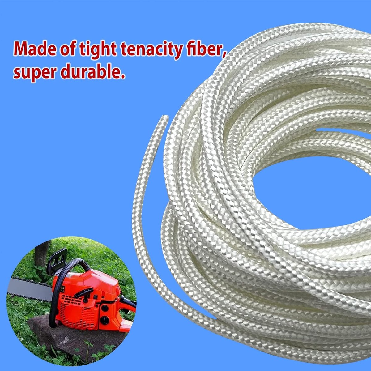 10 Meters 3.0mm Recoil Starter Rope Gas Engine Pull Starter Replacement Recoil Pull Cord for Lawn Mower Chainsaw - ShopVlot