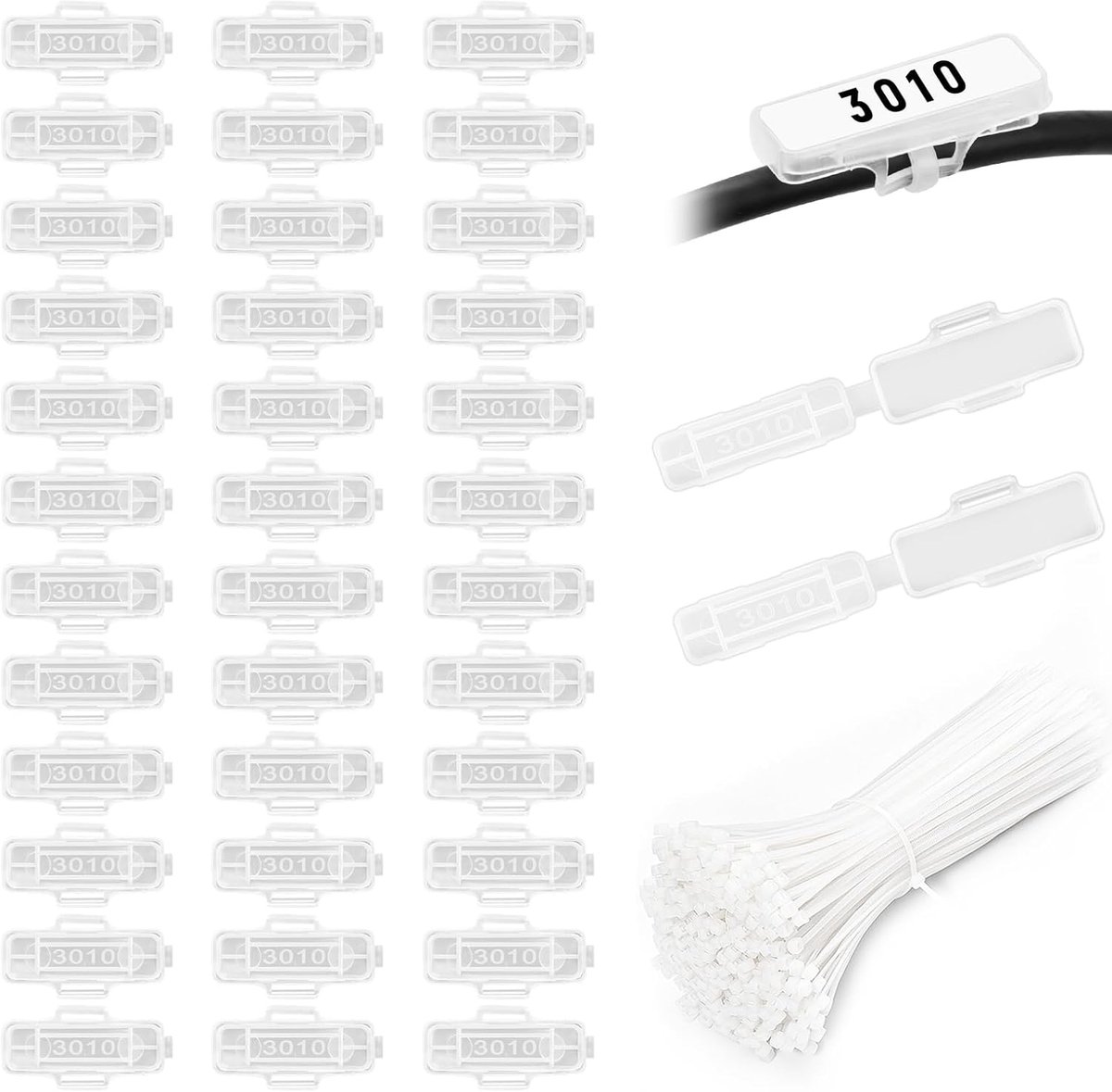 Transparent cable labels detection box cable lettering cable ties tags box - ShopVlot