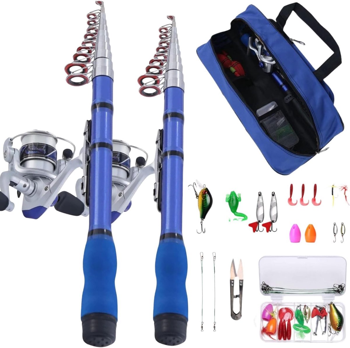 Mini Fishing Rod & Roll, Combos, Telescopic Portable Hand, Hard 99% Carbon Fiber, Sea Rod & Roll, Lures, Fishing Line - ShopVlot