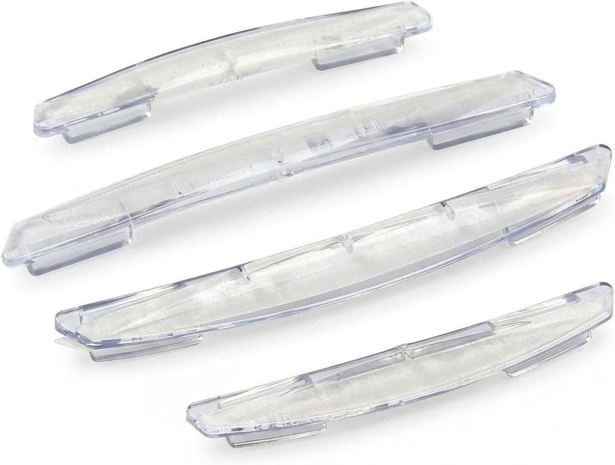 Set van 4 transparante autodeurbeschermers, flexibele pvc-beschermstrip tegen botsingen, onzichtbare en universele - ShopVlot