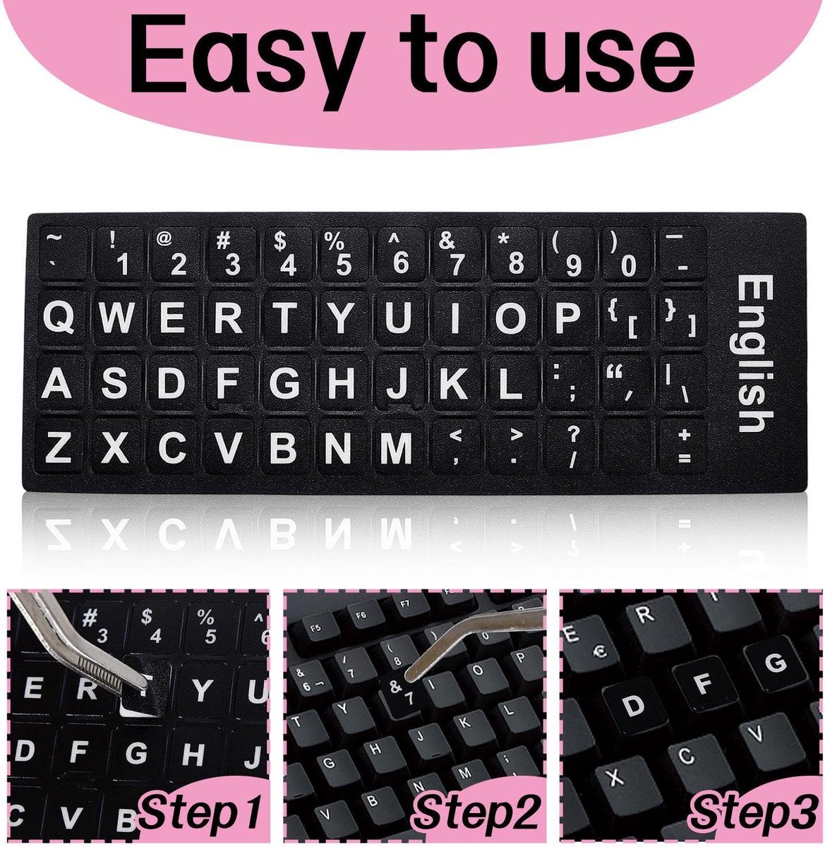 12 Stuks Laptoptoetsenbordstickers, Duits-Engelse Taalstickers, Praktische Taalconversietool, Geschikt Voor Laptop - ShopVlot