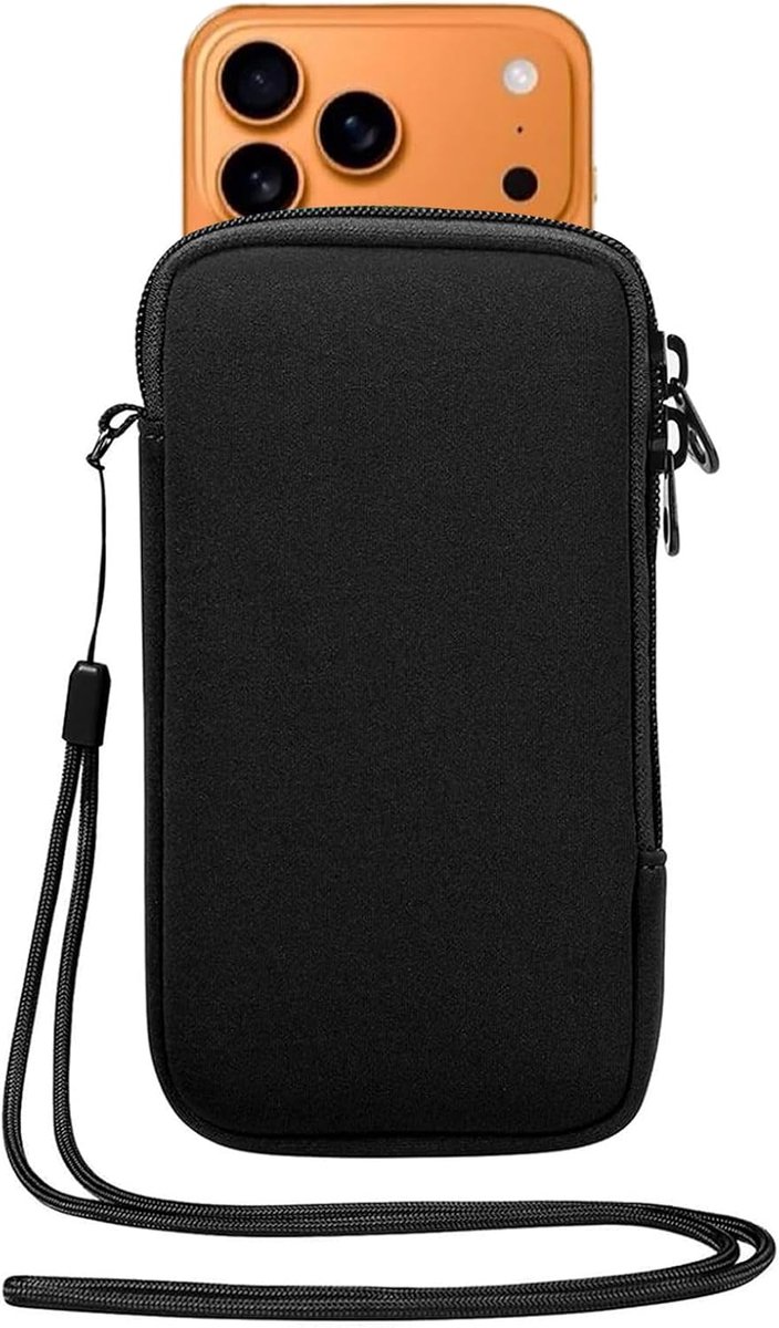 neopreen telefoonhoes met riem - universele beschermhoes tot 6,5 inch - waterdicht - eenvoudig transport - ShopVlot