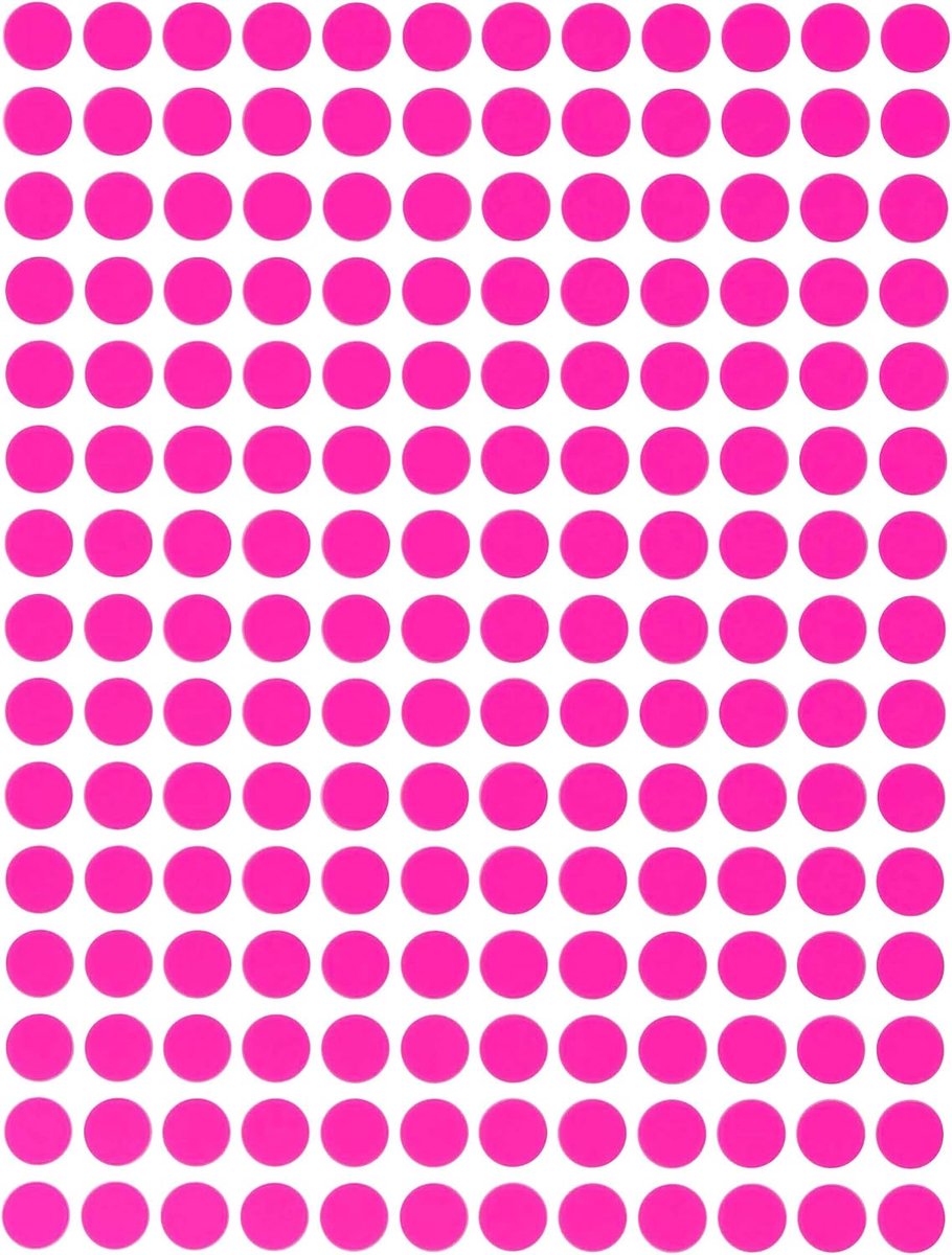 Kleurlabels 8mm - Neonroze - Organiseren en markeren - 900 stuks - ShopVlot