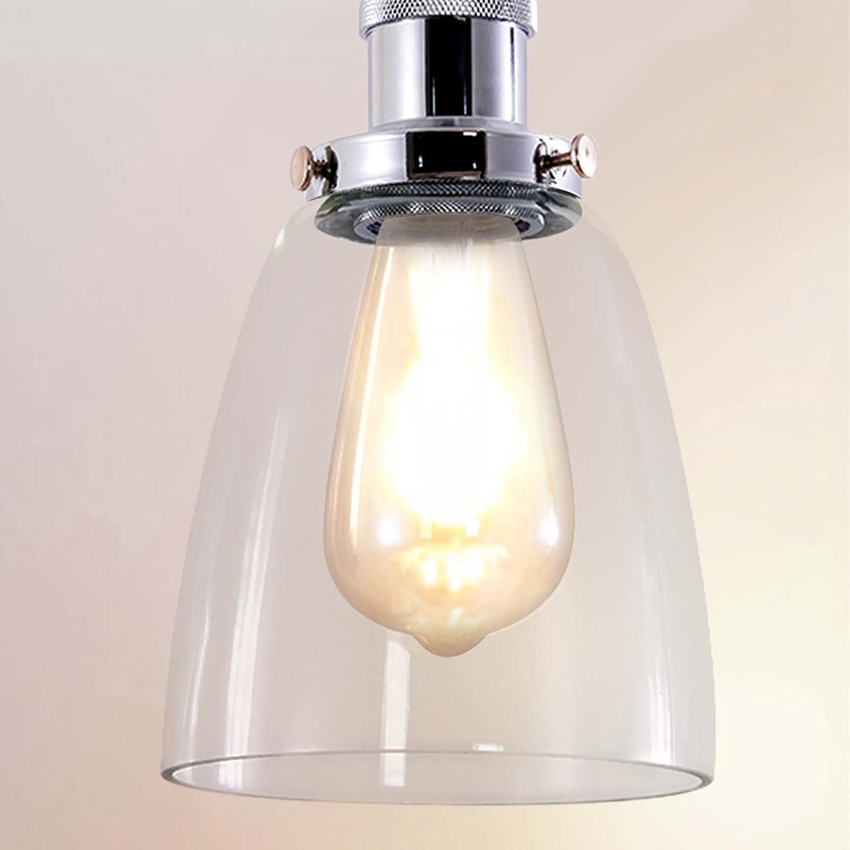 Pendelleuchte vintage dekenlamp - glas met kroon - industriële stijl - sfeervolle verlichting - ShopVlot