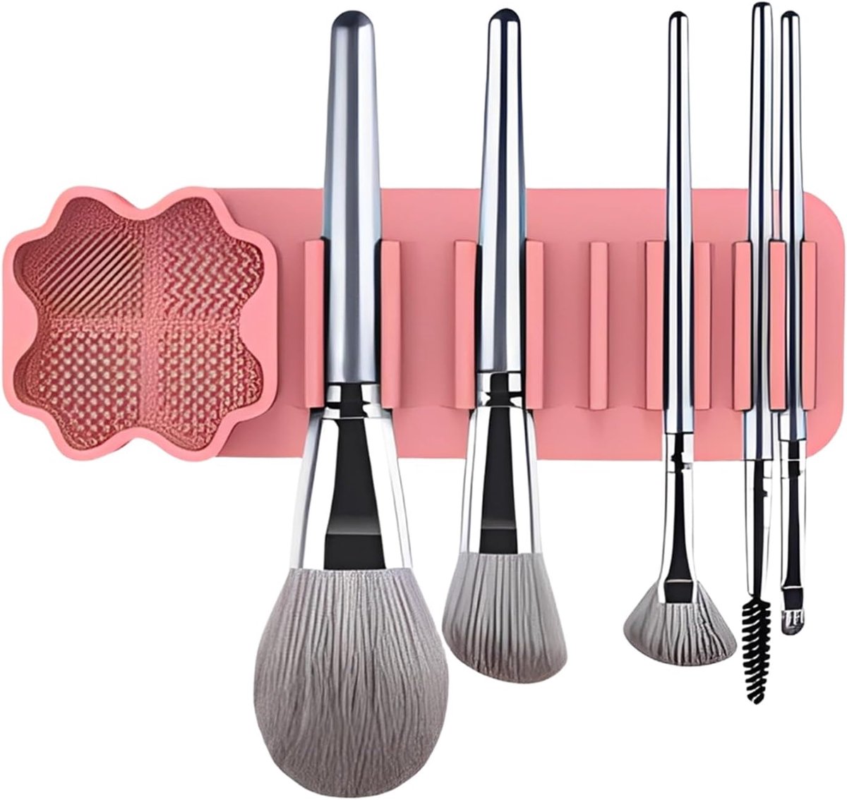 Makeup Borstel Reinigingsmat - Multifunctioneel 2-in-1 - Opvouwbaar en Draagbaar - Eenvoudig Onderhouden - ShopVlot