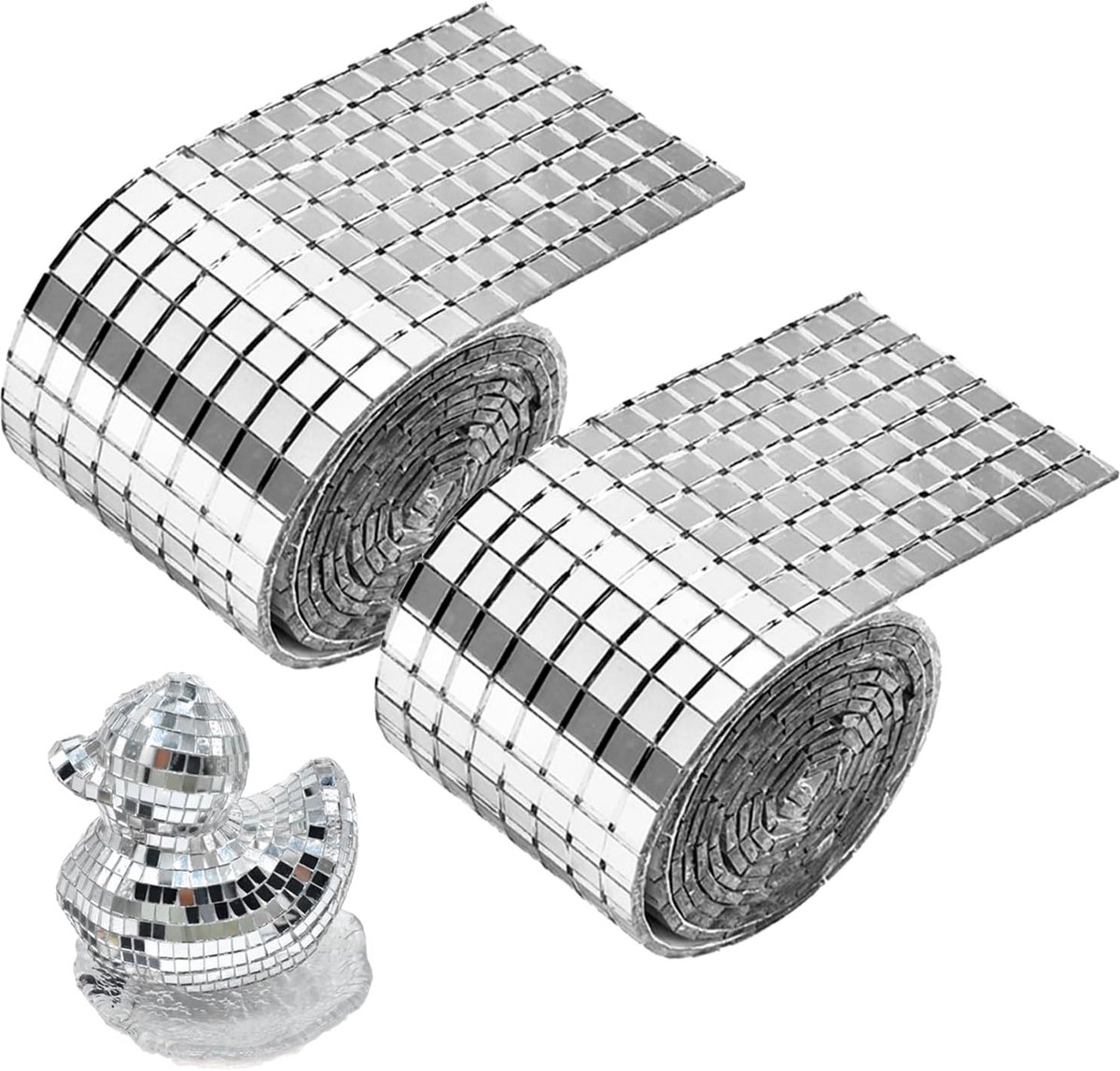 Mosaic tegels spiegel 5 x 5 mm - zelfklevend glas - facetten voor wanddecoratie - ShopVlot