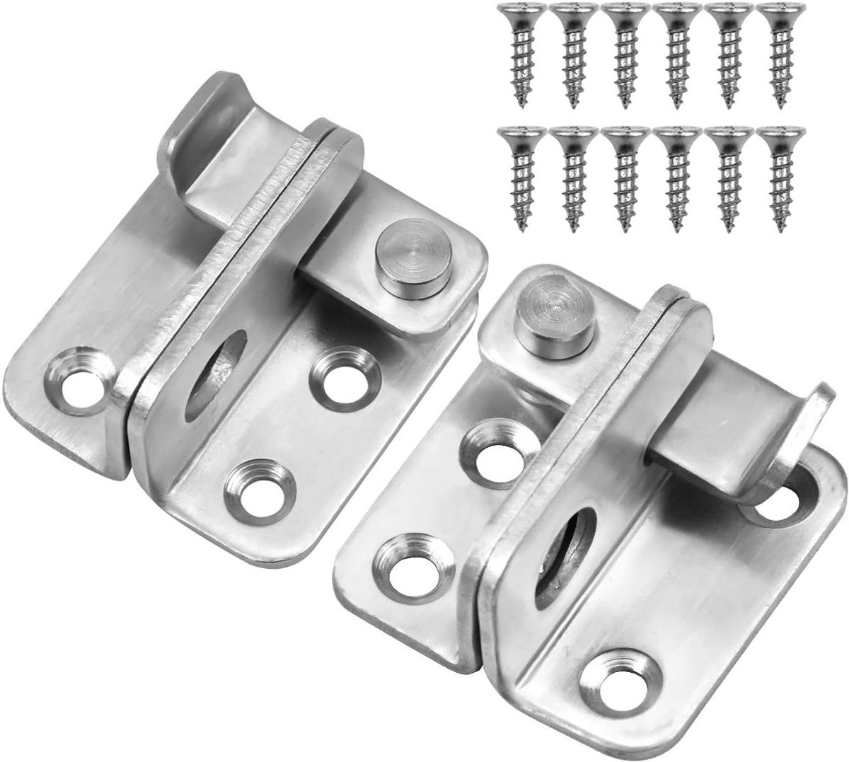 Deurslot Hasp - 2 stuks RVS Deurbeslag - Veiligheidsmechanisme - Geschikt voor poorten en ramen - ShopVlot