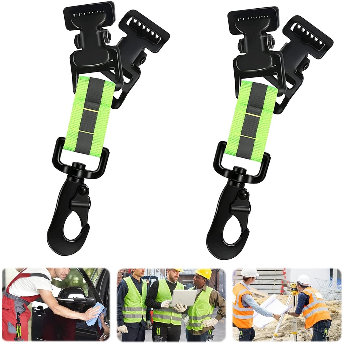 Handschoenen clips 2pcs - multifunctioneel - hoogwaardig met reflecterende rand - ideaal voor brandweerhandschoenen - ShopVlot