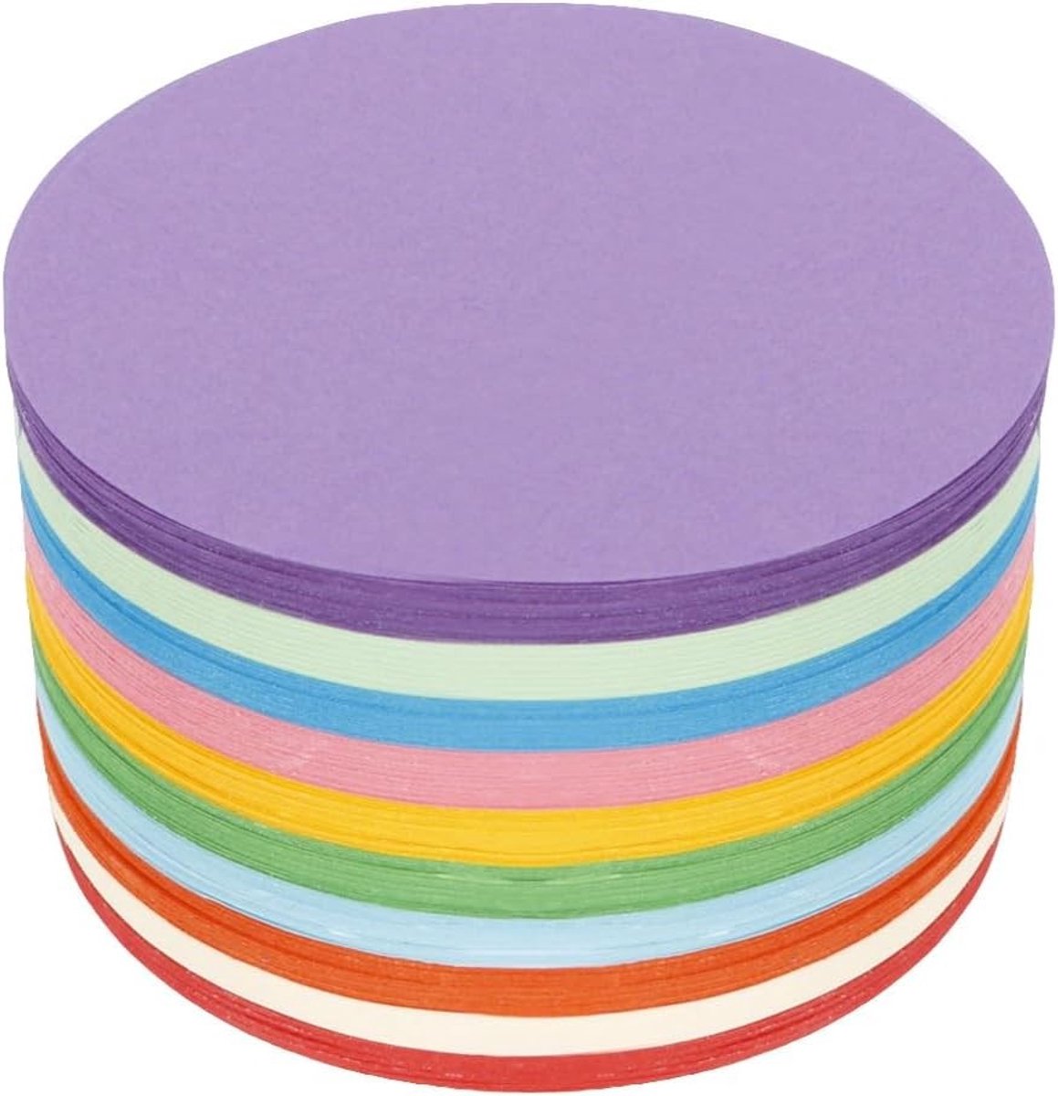 500 Stuks Moderatiekaarten Rond 10 cm, Kleurrijk Origami Papier in 10 Kleuren voor Kantoor, School en Presentaties