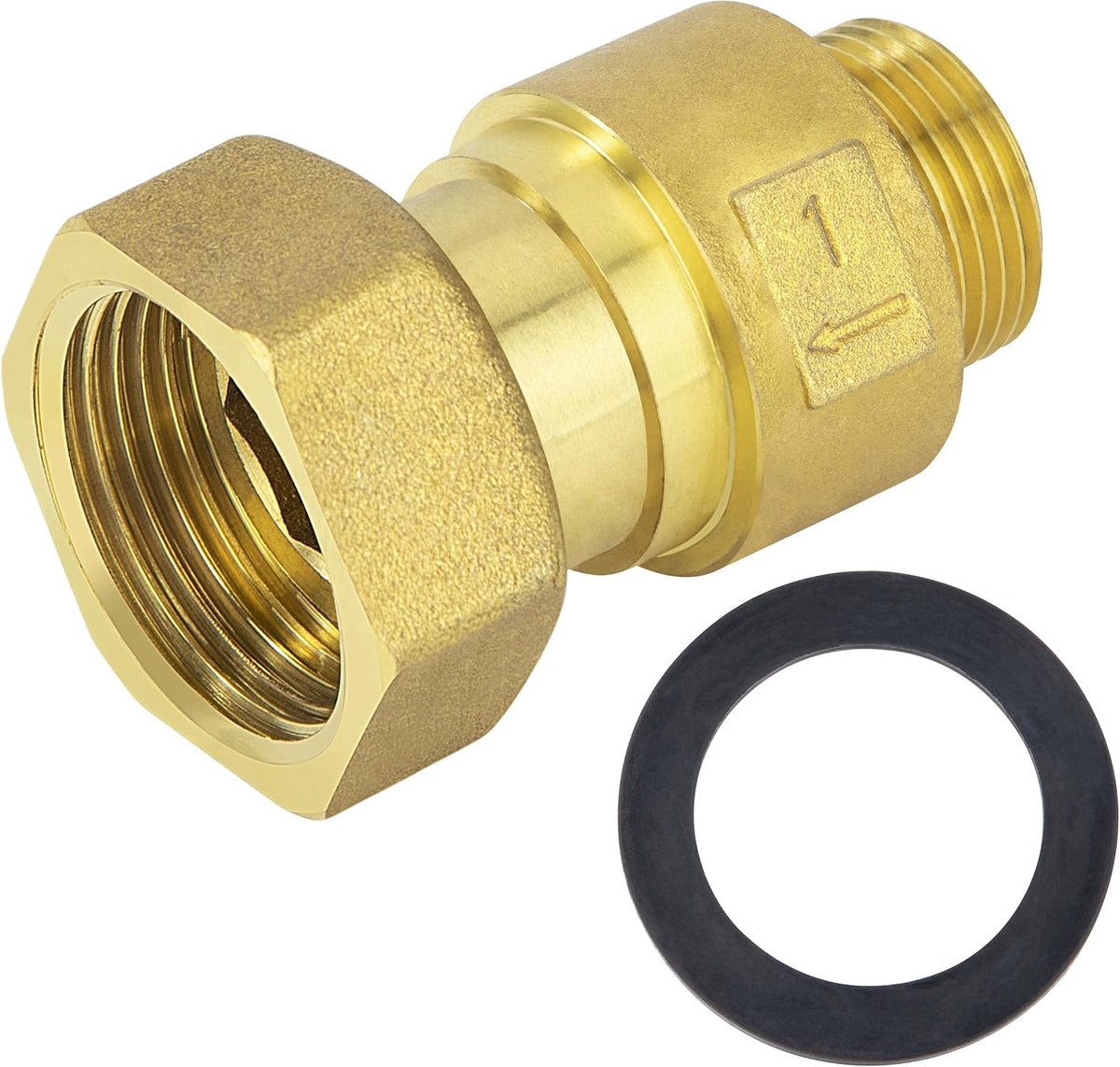 Terugslagklep 1-1/4 inch - Messing - Goede afdichting - Voor waterleiding en pomp - ShopVlot