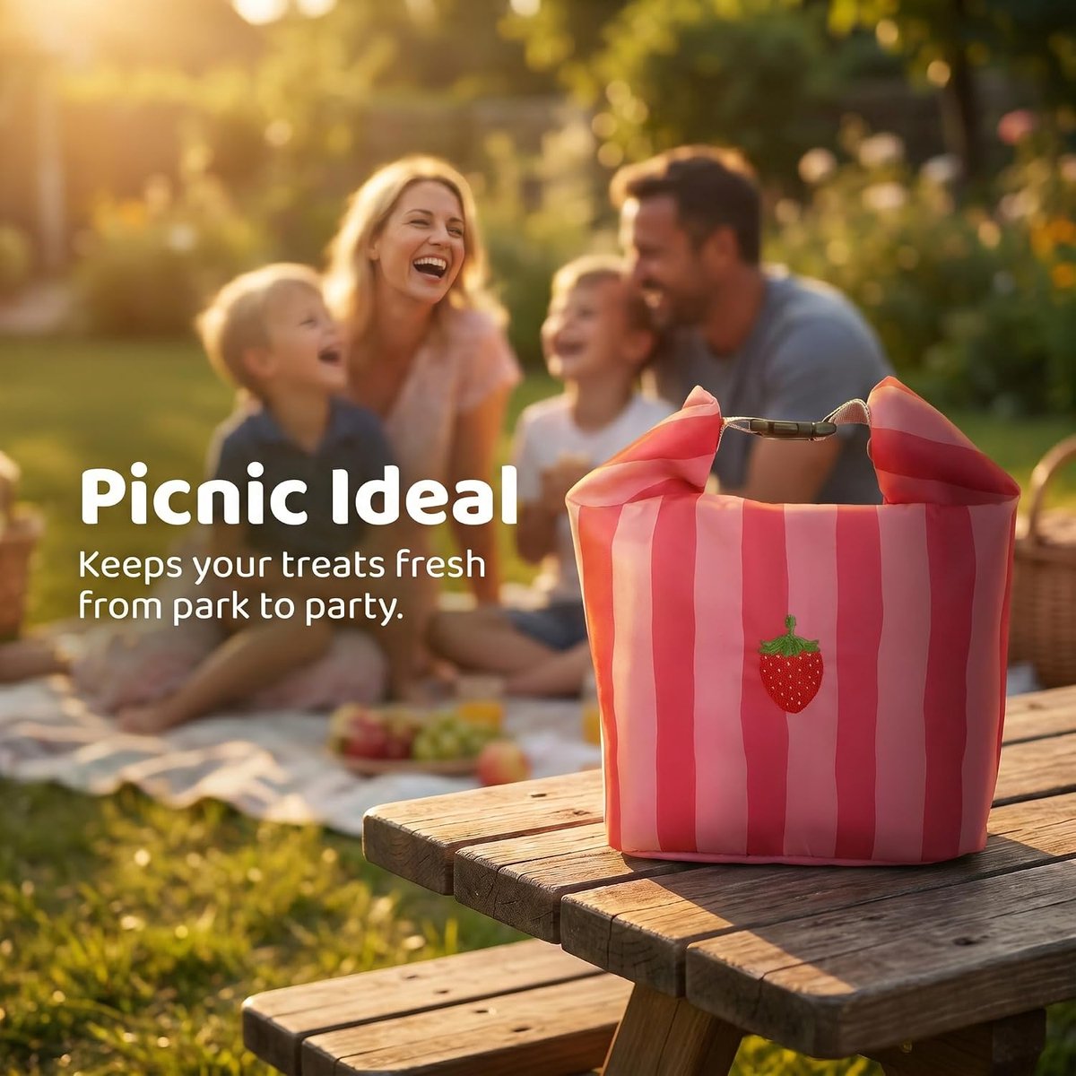 Lunchtassen voor dames, lekvrije tas, ruime draagtas voor werk, school, picknick en reizen, herbruikbare opbergtas - ShopVlot