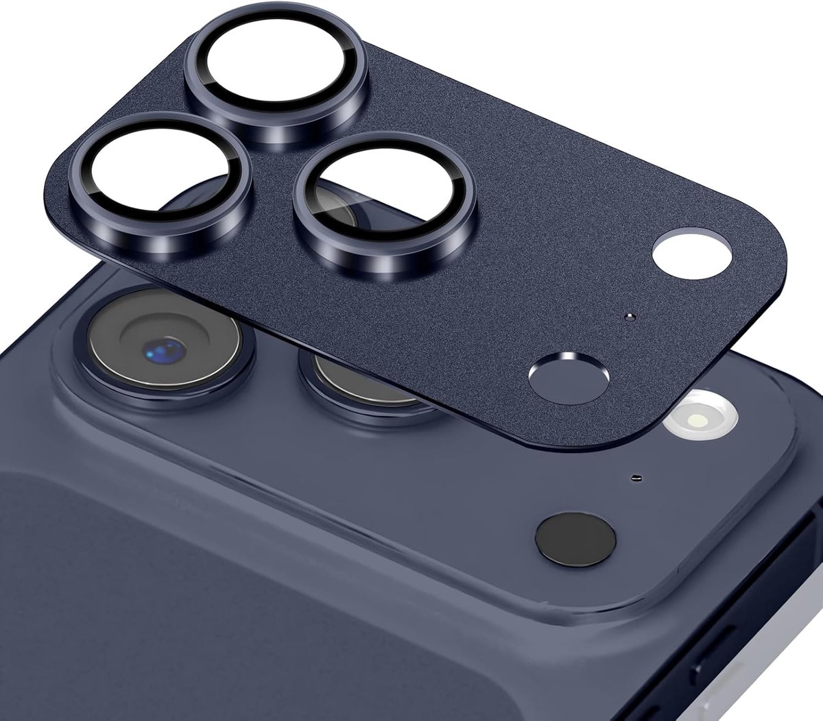 LanQii Camera Protection, Compatible with iPhone 17 Pro, Metal Tempered Glass Film, Camera Lens, 9H Hardness, Blue - ShopVlot