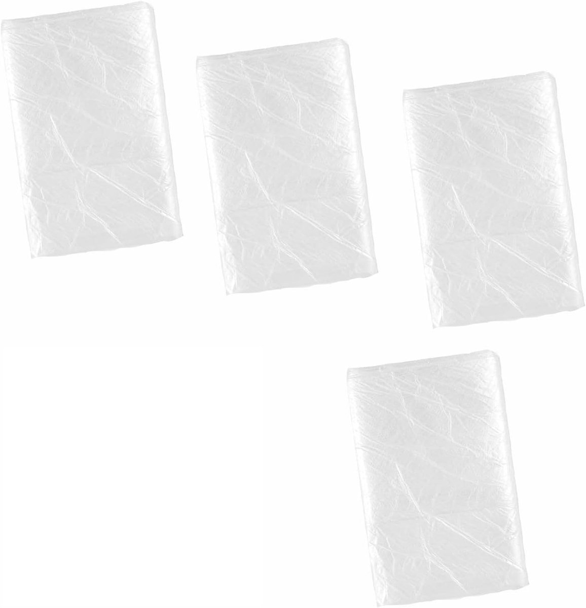 Set van 4 afdekfolie schilders, 4 x 5 m, sterke schilderfolie, transparante afdekfolie - ShopVlot