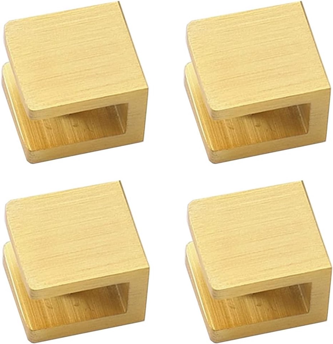 LukLoy Glass Clamps, Set of 4, No Drilling, Glass Holder, Shelf, Bracket, Clip Support (8-10 mm, Gold) - ShopVlot