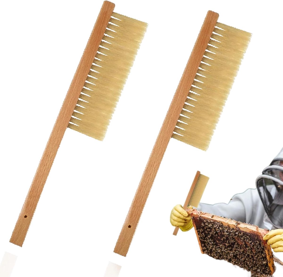 Bee Brush Bee Stick Brush Bee Brush Bee Brush Bee Brush Tool with Wooden Handle Bristles Bee Brush Bee Brush with - ShopVlot