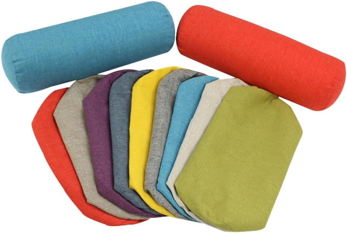YURRO Linen Cushion Cover, Round Roll, Cylinder Amplifier, Pillow Case, Full Cover with Wood Rest for Memory - ShopVlot