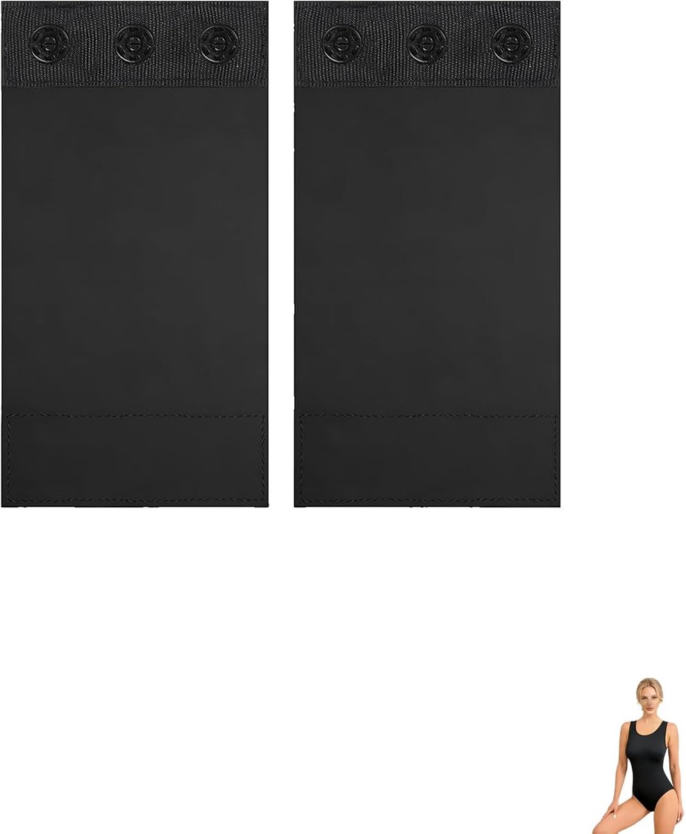 2 women's body extender with press studs, women's body extension, removable and washable extender, adjustable, to add - ShopVlot