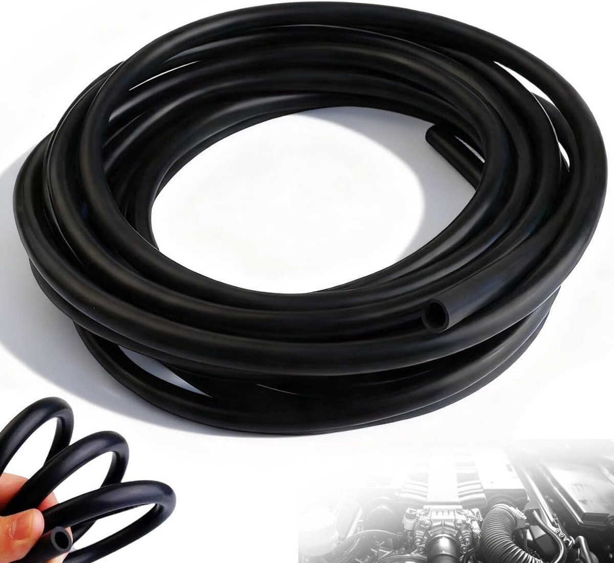 10m Car Pressure Hose Vacuum Silicone Hose 4mm High Temperature Vacuum Hose ID 4mm OD 8mm for All Air, Pumps - ShopVlot