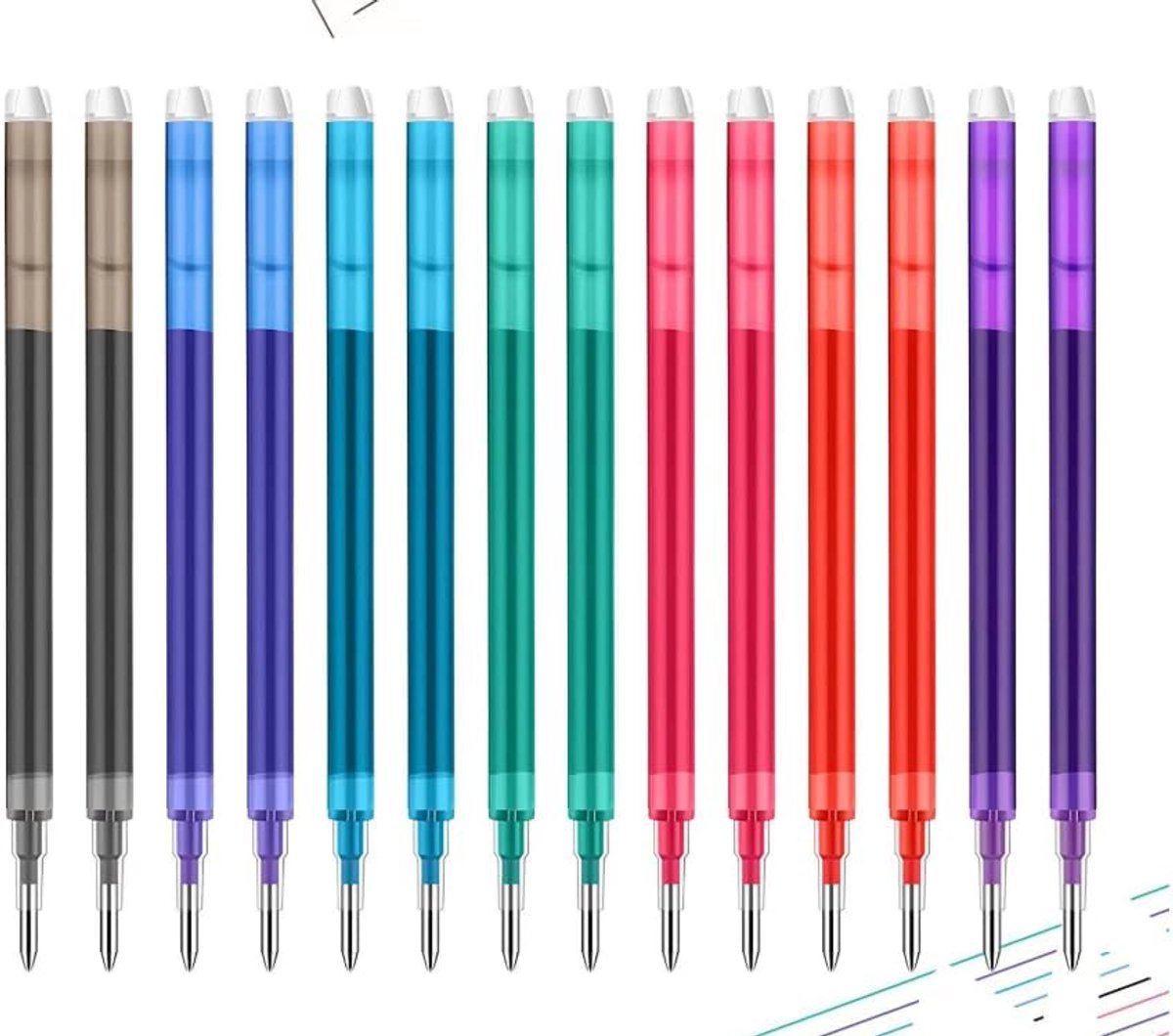 16 uitwisbare vullingen 0,7 mm blauw voor Pilot FriXion Ball, uitwisbare penvullingen voor Pilot FriXion Ball - ShopVlot