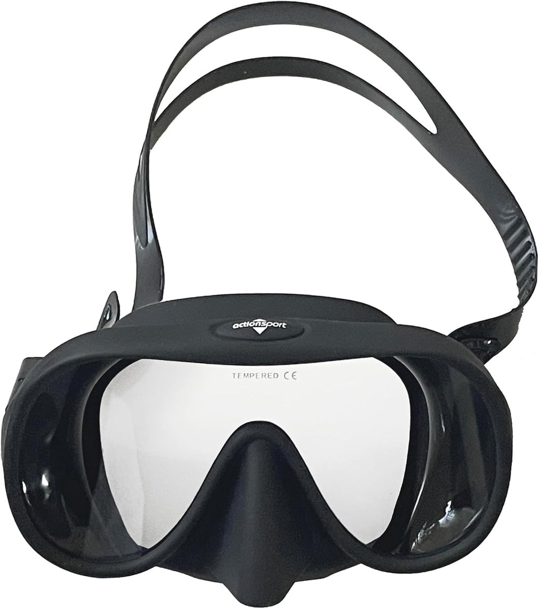 Diving mask TEC Black - black silicone - ShopVlot