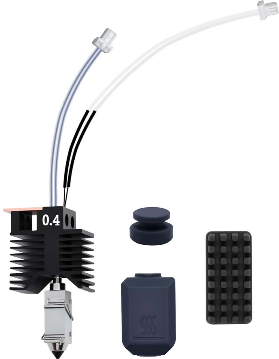 Hot End for Snapmaker U1, 0.4mm Hardened Steel Nozzle Hotend Assembly with Ceramic Heater High Temp Thermistor Nozzle - ShopVlot