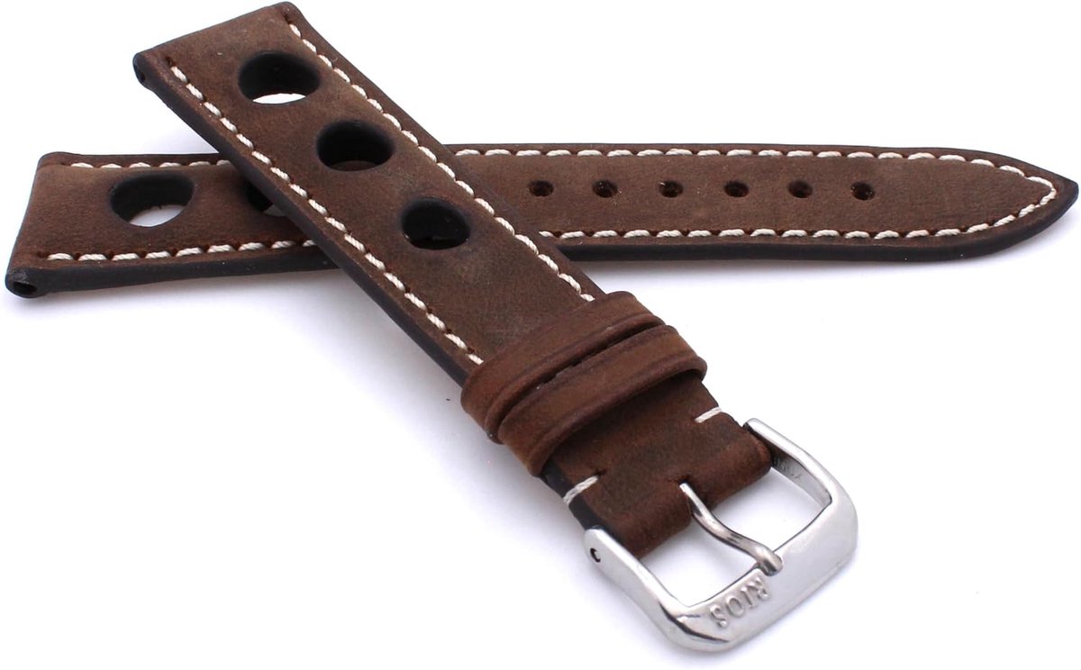 Sulla RIOS1931 Kaluga Rallye Vintage Cowhide Leather Watch Strap Handmade in Germany Robust - ShopVlot