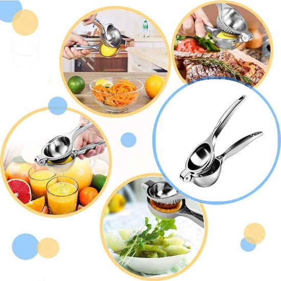 Hand Manual Lemon Squeezers, Stainless Steel Manual Fruit Juicer Lemon Orange Juicer Lime Hand Juice, Lime Squeezer - ShopVlot — afbeelding 2