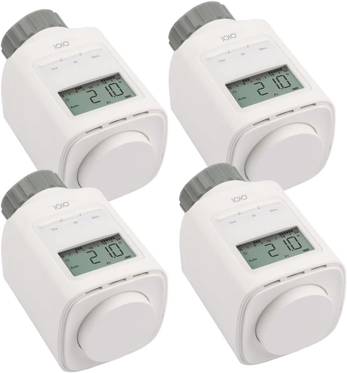 IOIO HT 2000/23 Electronic Heating Thermostat Programmable 4 Pieces Radiator Thermostat with Timer - ShopVlot