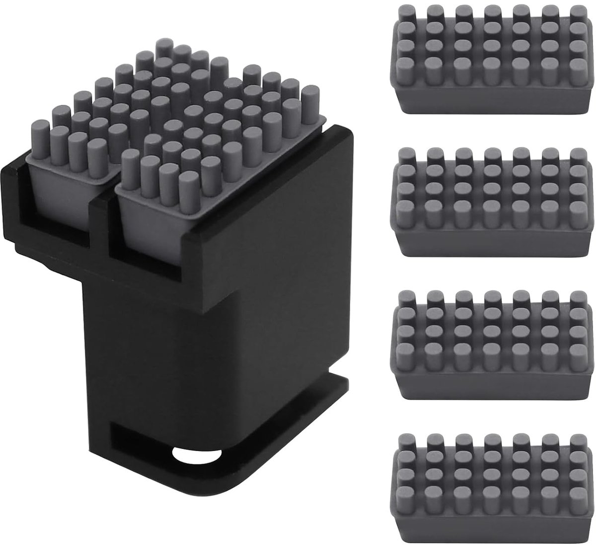 3D Printer Silicone Mouth Brush, XP-Series Dual Brush Heads Nozzle Wiper + 4pcs Extra Silicone Brush Set, Compatible - ShopVlot