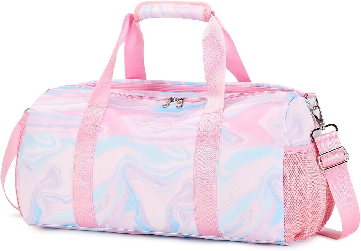 Lightweight Sports Duffle Bag for Girls Teens Training Bag Dance Bag Gym Bag Travel Duffle Bag with Dry Wet Separated - ShopVlot