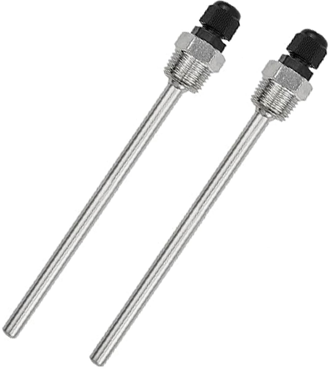 JOYOLA Set van 2 roestvrijstalen dompelhulzen, dompelhuls 150 mm, schroefdraad G 1/2 inch voor temperatuursensor - ShopVlot