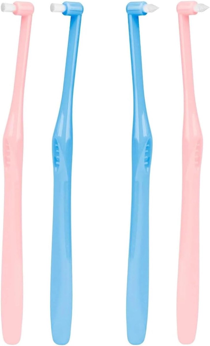 Pack of 4 Toothbrushes, Toothbrush with Conical and Round Touffle, Precise Gum Cleaning, Gentle Care for Orthodontic - ShopVlot