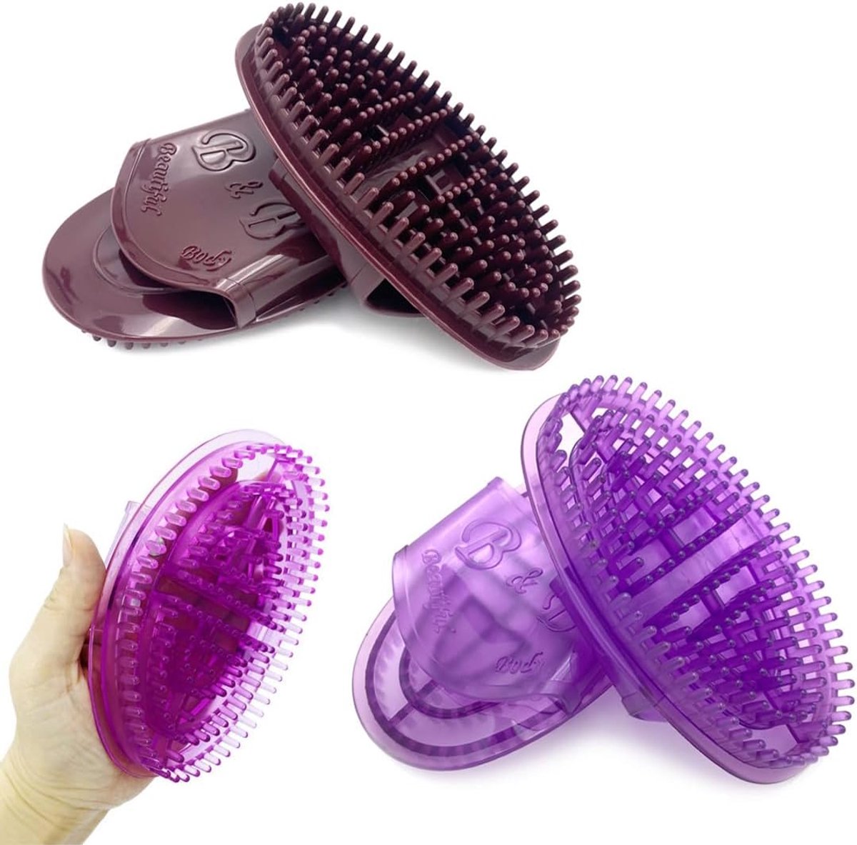 2 stuks Gua Sha lichaamsborstel, borstel voor meridianmassage, professionele lichaamsversteviging, veilig materiaal - ShopVlot