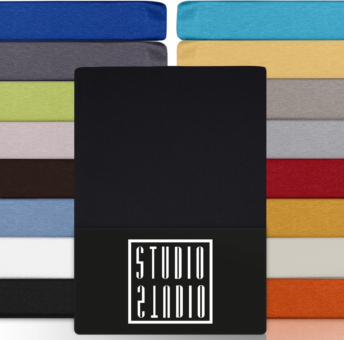STUDIO Fitted sheet 120x200 cm - 130x200 cm, Made in Green, 100% cotton, Made in EU, bed sheet 120x200-130x200 - black - ShopVlot