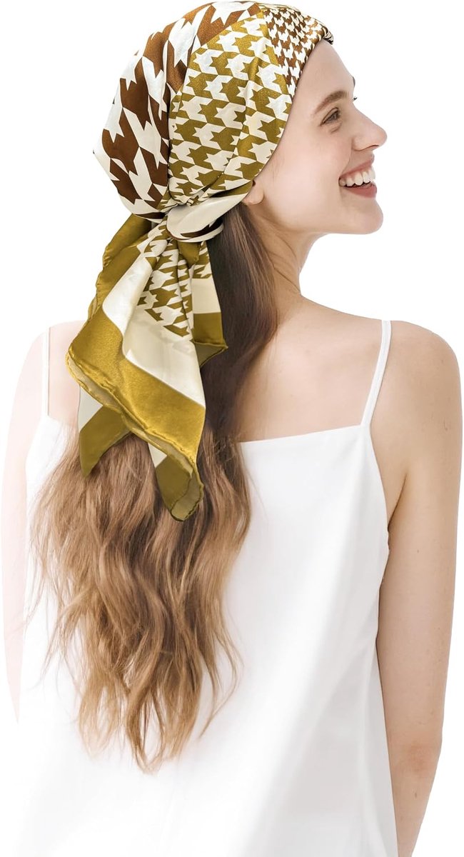 townssilk Silk scarf made of 100% mulberry silk for women, 90 x 90 cm, Oeko-Tex certified, luxurious and silky smooth - ShopVlot