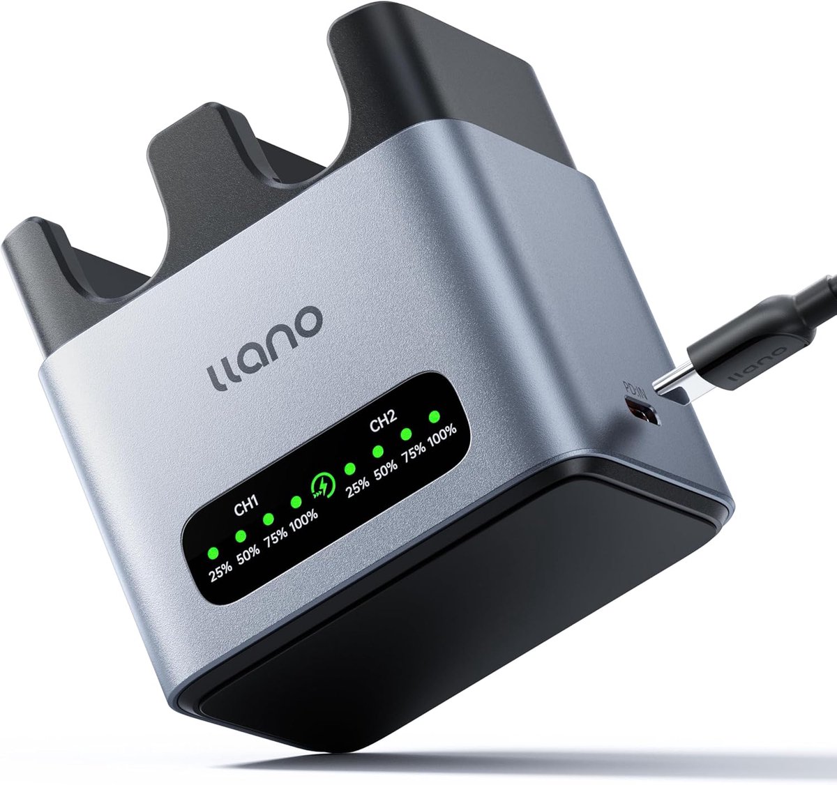 llano 20W LP-E17, Fast Dual Slot Charger Compatible with Canon Camera Batteries EOS R50,R8, R10,R100, RP,T6i, T7i - ShopVlot