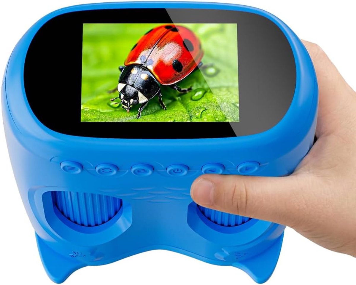 Temodu Kids Digital Microscope Toy 4K 2.0 Inch Screen for Observation Experiments Garden Rechargeable Portable - ShopVlot