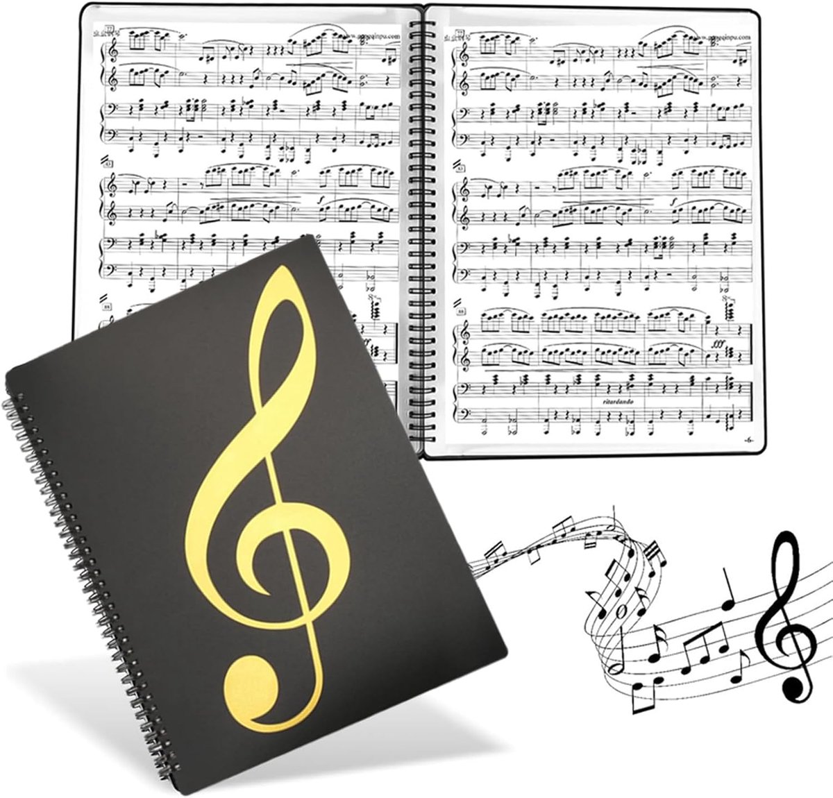 Music Sheet Chormap, 20 Sheets/40 Cases, A4 Music Folder for Sheet Sheets, Tabs, Music Notes, Music Note Folder - ShopVlot