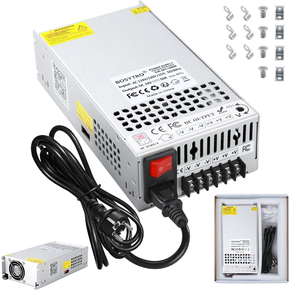 Upgrade 24V 50A 1200W Switching Power Supply, 24V Universal Controlled Power Supply AC110V / 220V (SMPS) LED - ShopVlot
