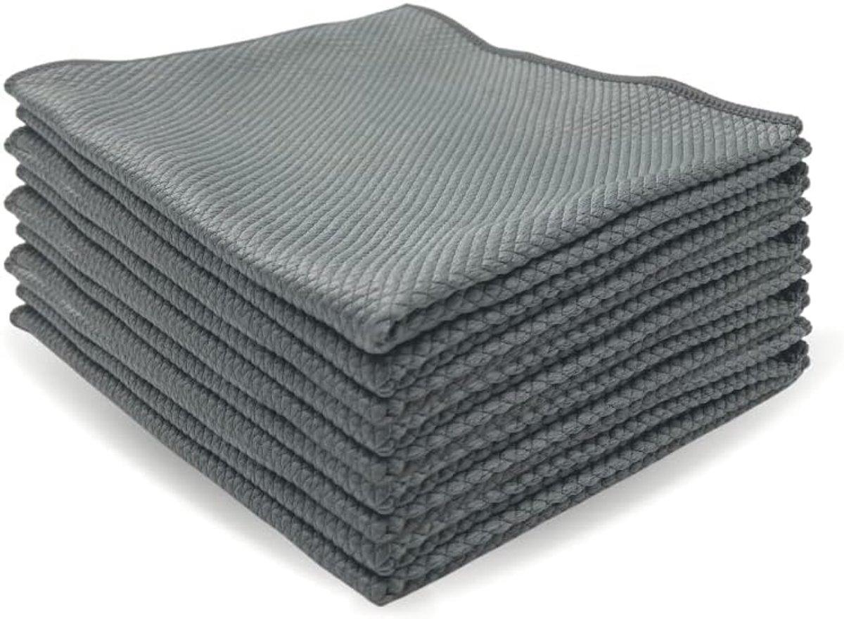 Glass brilliant microfibre cloths 40 x 40 cm, 300 g/m², cleaning glass and mirror surfaces and kitchen bath taps - ShopVlot